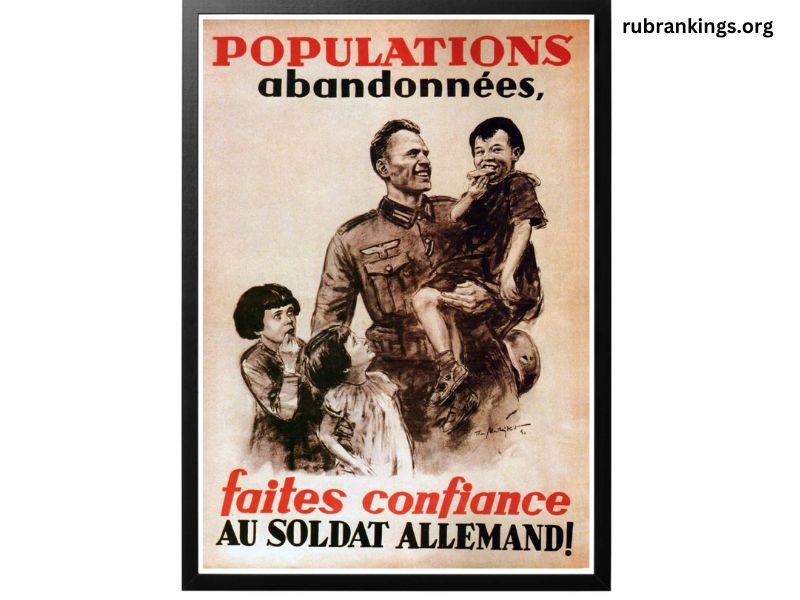 Abandoned Populations Trust the German Soldier Propaganda Poster